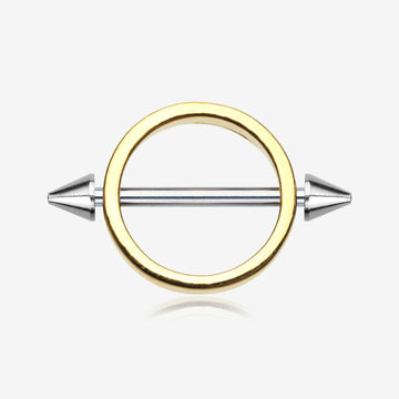 Golden Halo Spikes Nipple Shield Ring-Gold